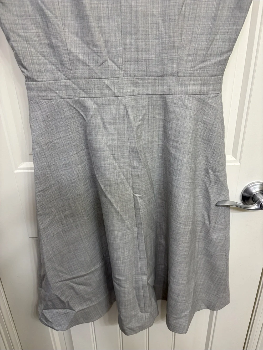 NWT J. Crew Sleeveless Gray Midi Shirt Dress